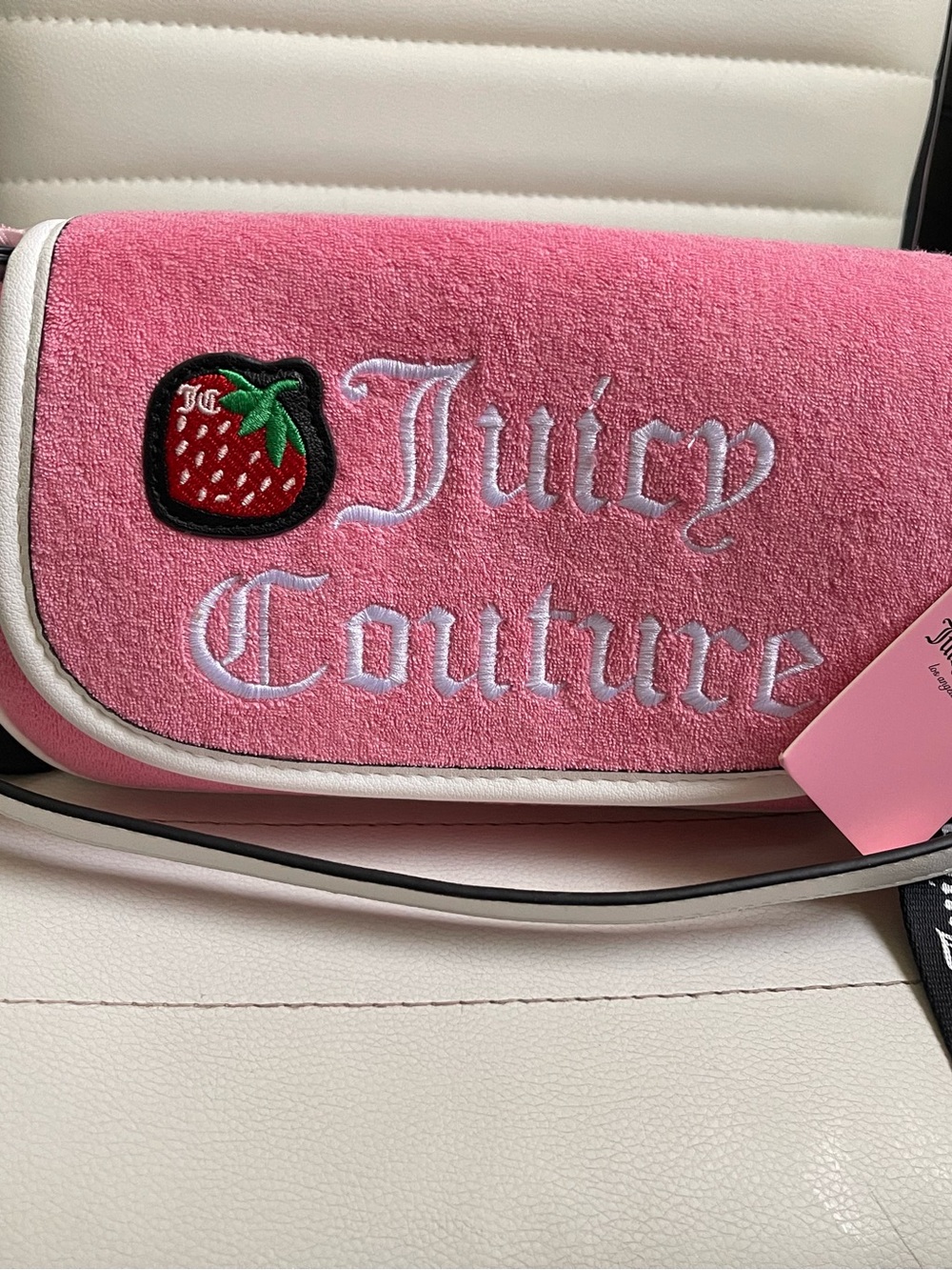 Juicy Couture Pink Strawberry Logo Crossbody Bag